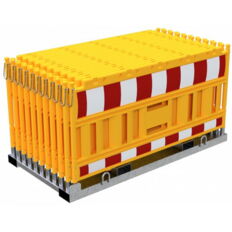 SET#with 20 panel fence#on storage and transport crossbar