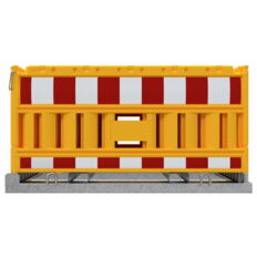 SET#with 20 panel fence#on storage and transport crossbar
