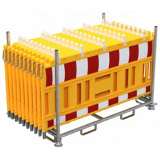 SET#with 20 / 25 panel fence#on stacking pallet