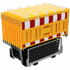 SET #with 20 panel fence#and 21 base plates#on twin pallet