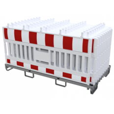 SET#with 20 panel fence#on storage and transport crossbar