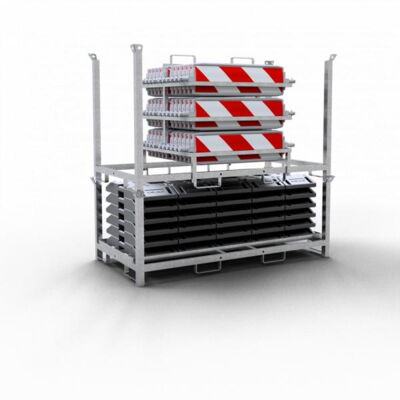 SET #with 30 traffic panels and accessories#on top part and storage and transport pallet