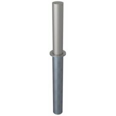 fully retractable#Stainless steel post #Ø 154 mm