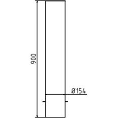 Stainless steel post#Ø 154 mm