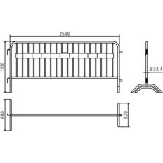 Crowd barrier type D