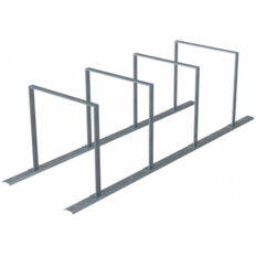 Bicycle rack - row arrangement#lean-on hoop made of steel tube 50 x 12 mm