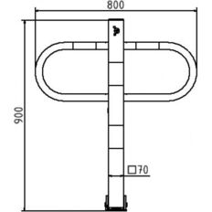 Passage and#car-park barrier#foldable with Euro#profile cylinder lock