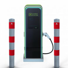 Barrier bollard#as e-charging station protection