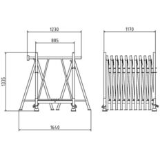 SET#with 10 folding scaffold trestles