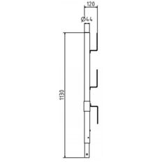 Guard-railing post Ø 48.3 mm#for crank and universal scaffolding trestle