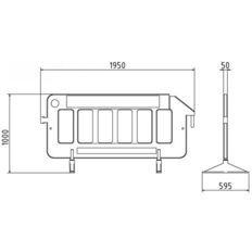 Crowd barrier #made of plastic