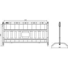 Schake EURO2#panel fence with feet#type NOX