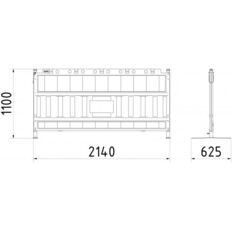 Schake EURO2#Panel fence with feet#type NOX LIGHT