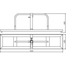 Sign stand #for holding 40 x 40 and 60 x 60 shaft tubes#Device for 4 base plates per side