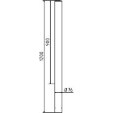 Stainless steel post#Ø 76 mm#without decorative ring