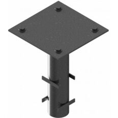 Ground socket with ground anchor plate for main support