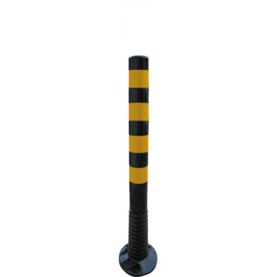 Flexipost black#yellow refl. stripes#Ø 80 mm