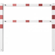 Stationary access barriers#for bolting on site#with top and quarter-bent bar