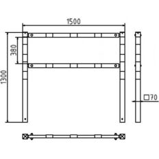 Stationary access barriers#for bolting on site#with top and quarter-bent bar