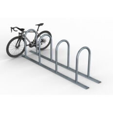 Bicycle rack - row arrangement#lean-on hoop as round hoops Ø 48 mm