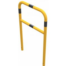 Hoop of steel tube#yellow / black#with cross bar#for casting in concrete