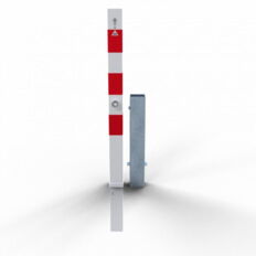 Barrier posts#Steel tube 70 x 70 mm#removable, with Euro profile cylinder lock