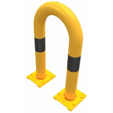 Anti-nudge hoop#removable#steel tube Ø 76 mm#yellow / black
