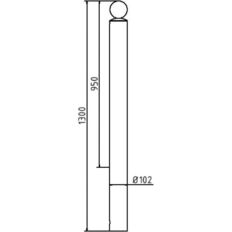 Ornamental bollard#steel tube Ø 102 mm