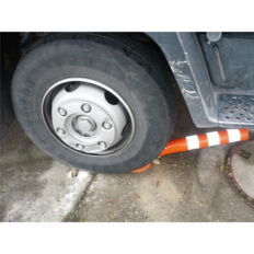 Flexipost red#white refl. stripes#Ø 80 mm