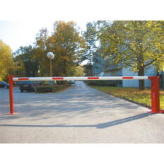 Manual barrier#with pneumatic spring#and fixed pole support