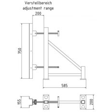 Shuttering support inclinable