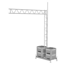 Supporting frame and add-on part#for concrete set-up device