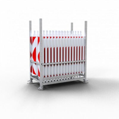 SET#with 30 traffic panels#on storage and transport pallet