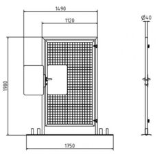 Mobile fence door#with handle or panic lock