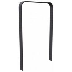 Lean-on hoop made of flat bar steel#bent, 80 x 12 mm#in curved design