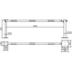 Manual barrier#with pneumatic spring#and fixed pole support