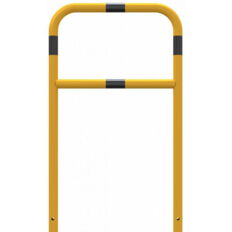 Hoop of steel tube#yellow / black#with cross bar#for casting in concrete