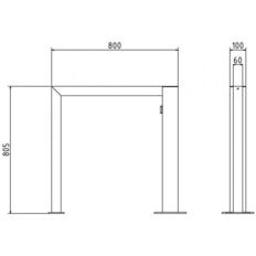 E-bike lean-on hoop#Single hoop