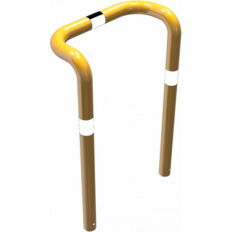 Anti-nudge hoop#double-sided, deep version#steel tube Ø 76 mm#yellow / black