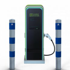 Barrier bollard#as e-charging station protection