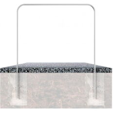 Lean-on hoop made of flat steel#50 x 12 mm#in bent design