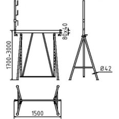 Folding jack "Universal" U1500