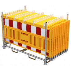 SET#with 20 panel fence#on stacking pallet