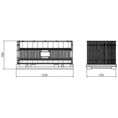 SET#with 20 panel fence#on storage and transport crossbar