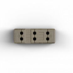 Mobile fence base #plate of concrete