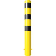 Steel tube bollards Ø 152 x 3,2 mm#stationary, for casting in concrete#yellow / black