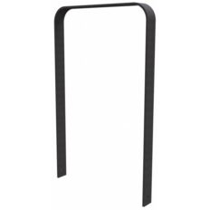 Lean-on hoop made of flat bar steel#bent, 80 x 12 mm#in curved design