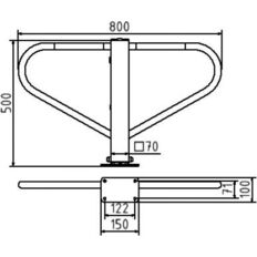 Car-park barrier#foldable with round#cylinder self-engaging#lock