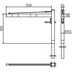 Swing barrier#with pull rope reinforcement