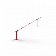 Manual barrier#with pneumatic spring#and hinged pole support